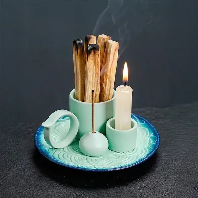 Підставка для пахощів Lesko JCSMJ20 13х5 см Light Blue (13983-94733) Підставка для пахощів Lesko JCSMJ20 13х5 см Light Blue (13983-94733)