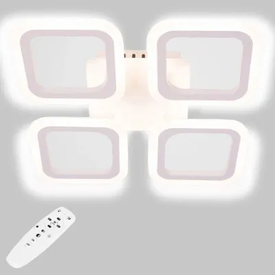 Стельова LED люстра Sunlight 35x35x9 см Білий (6325/4S WHT)