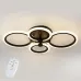 Стельова LED люстра Sunlight 35x49x9 см Чорний (6326/2+2 BLK)