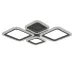 Стельова LED люстра Sunlight 70x53x8 см Чорний (6063/2+2 BLK)