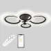 Стельова LED люстра Sunlight 60x8 см Чорний (5805/2+2 BLK)