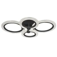 Стельова LED люстра Sunlight 60x8 см Чорний (5805/2+2 BLK)