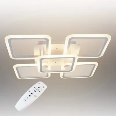 Потолочная LED люстра Sunlight 49x49x9 см Белый (6325/4+1S WHT) Потолочная LED люстра Sunlight 49x49x9 см Белый (6325/4+1S WHT)