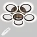 Потолочная LED люстра Sunlight 44x44x9 см Черный (6326/5+1S BLK) Потолочная LED люстра Sunlight 44x44x9 см Черный (6326/5+1S BLK)