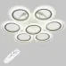 Стельова LED люстра Sunlight 49x49x9 см Білий (6326/6+1S WHT)