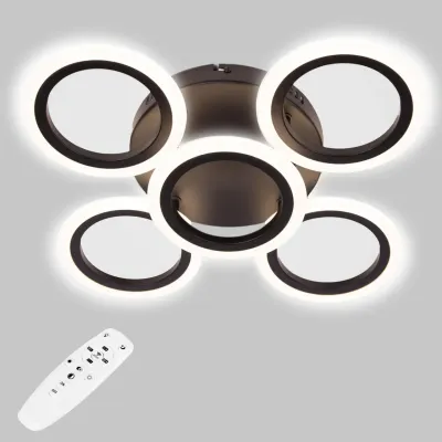 Потолочная LED люстра Sunlight 58x58x9 см Черный (6326/4+1 BLK) Потолочная LED люстра Sunlight 58x58x9 см Черный (6326/4+1 BLK)