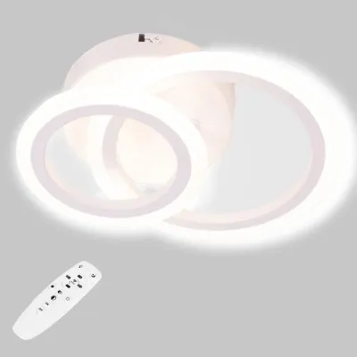Стельова LED люстра Sunlight 27x21x6 см Білий (6326/1+1 WHT) Стельова LED люстра Sunlight 27x21x6 см Білий (6326/1+1 WHT)