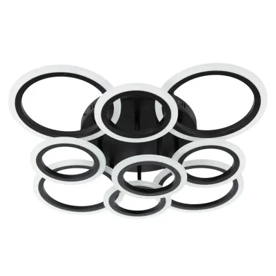 Потолочная LED люстра Sunlight 60x60x12 см Черный (6326/4+5 BLK) Потолочная LED люстра Sunlight 60x60x12 см Черный (6326/4+5 BLK)