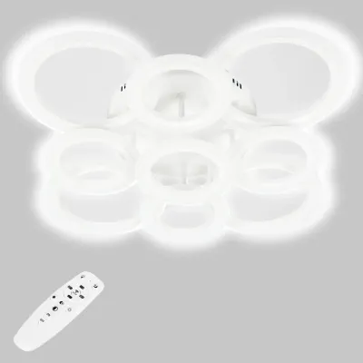 Потолочная LED люстра Sunlight 60x60x12 см Белый (6326/4+5 WHT)