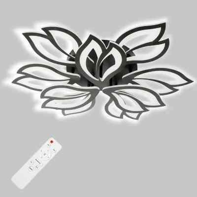 Потолочная LED люстра Sunlight 64x12 см Черный (6158/6+3 BLK)