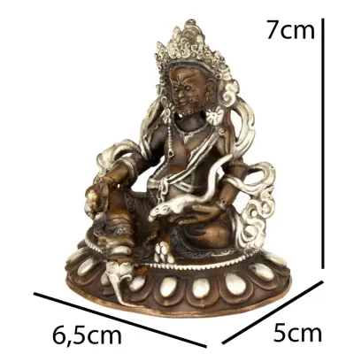 Статуя Kailash Дзамбала Будда Багатства 7х6.5х5 см Коричневий (23889)