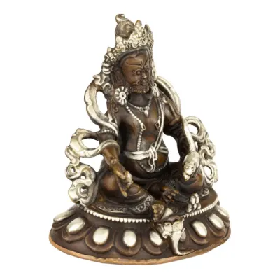 Статуя Kailash Дзамбала Будда Багатства 7х6.5х5 см Коричневий (23889)