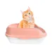 Туалет для кішок з лопаткою Taotaopets 226611 40x13.5x29 см Peach (8920-94553)