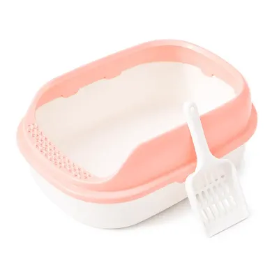Туалет для кішок з лопаткою Taotaopets 226611 40x13.5x29 см Peach (8920-94553)