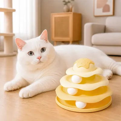 Іграшка для котів Taotaopets 07A10001 Вежа 235x160 мм Жовтий (14014-94176) Іграшка для котів Taotaopets 07A10001 Вежа 235x160 мм Жовтий (14014-94176)