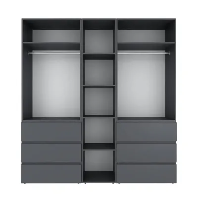 Шкаф распашной с антресолью Art In Head №3 Light 2000x2600x500 мм Графит серый (A2LTK037000000) Шкаф распашной с антресолью Art In Head №3 Light 2000x2600x500 мм Графит серый (A2LTK037000000)