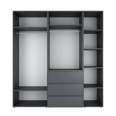 Шкаф распашной с антресолью Art In Head №4 Light 2000x2600x500 мм Графит серый (A2LTK047000000) Шкаф распашной с антресолью Art In Head №4 Light 2000x2600x500 мм Графит серый (A2LTK047000000)