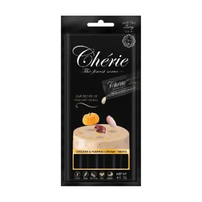 Полноценный корм для котов Cherie Healthy Living Кремовое пюре из курицы и тыквы 4х12 г (04713) Полноценный корм для котов Cherie Healthy Living Кремовое пюре из курицы и тыквы 4х12 г (04713)