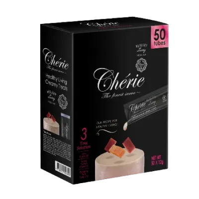 Полноценный корм для котов Cherie Healthy Living Кремовое пюре из тунца 50х12 г 3 вида (05048)