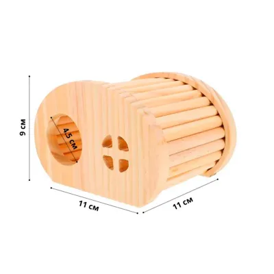 Будиночок для гризунів Lesko C041020 11x11x9 Бежевий (14204-95083) Будиночок для гризунів Lesko C041020 11x11x9 Бежевий (14204-95083)