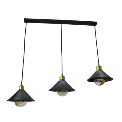 Светильник подвесной MSK Electric Harlem NL 210-3 65x21x91.5 см Черно-бронзовый (614750)