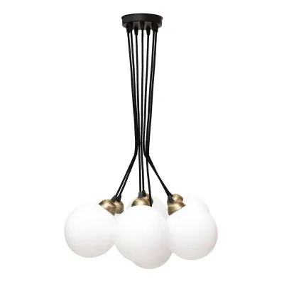 Люстра подвесная MSK Electric Luna Е27 d-150mm NL 202612-7R BK 1100 мм Черный (622746) Люстра подвесная MSK Electric Luna Е27 d-150mm NL 202612-7R BK 1100 мм Черный (622746)