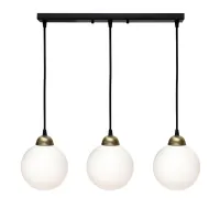 Світильник підвісний MSK Electric Luna Е27 PL 2026-3 BK 150x1000 мм Чорно-бронзовий (622663)