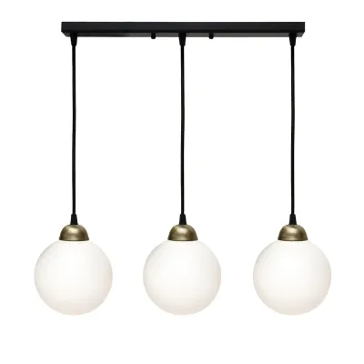 Светильник подвесной MSK Electric Luna Е27 PL 2026-3 BK 150x1000 мм Черно-бронзовый (622663)
