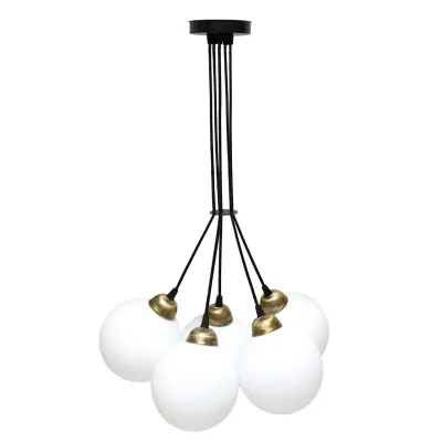Світильник підвісний MSK Electric Luna d-150mm Е27 PL 202612-5R BK 400x1100 мм Чорно-бронзовий (622752)