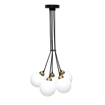 Светильник подвесной MSK Electric Luna Е27 PL 202611-5R BK 350x1100 мм Черно-бронзовый (622751)