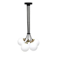 Светильник подвесной MSK Electric Luna Е27 PL 202611-5R BK 350x1100 мм Черно-бронзовый (622751)