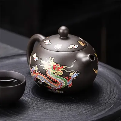 Чайник Lesko F97867JS7S55T8 Дракон та Фенікс 200 мл Black (14167-95629) Чайник Lesko F97867JS7S55T8 Дракон та Фенікс 200 мл Black (14167-95629)
