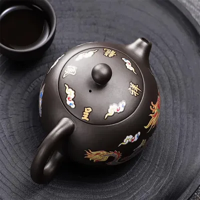 Чайник Lesko F97867JS7S55T8 Дракон та Фенікс 200 мл Black (14167-95629) Чайник Lesko F97867JS7S55T8 Дракон та Фенікс 200 мл Black (14167-95629)
