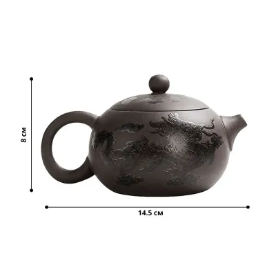 Чайник Lesko F97867JS7S55T8 Дракон та Фенікс 200 мл Black (14167-95629) Чайник Lesko F97867JS7S55T8 Дракон та Фенікс 200 мл Black (14167-95629)