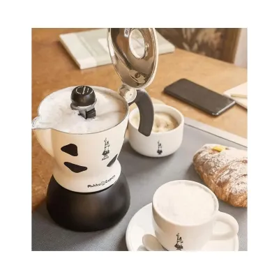 Гейзерна кавоварка Bialetti Mukka Express F19 480 мл Біло-чорний (BME2TZ41)
