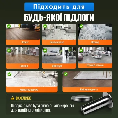 Скрытый стопор дверной магнитный No Brand 20 мм Серебристый (SDM-4620)