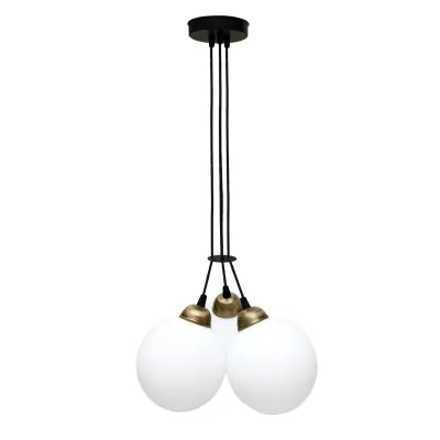 Светильник подвесной MSK Electric Luna d-150mm Е27 PL 202612-3R BK 300x1100 мм Черно-бронзовый (622750)
