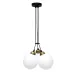 Светильник подвесной MSK Electric Luna d-150mm Е27 PL 202612-3R BK 300x1100 мм Черно-бронзовый (622750)