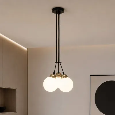 Светильник подвесной MSK Electric Luna Е27 PL 202611-3R BK 240x1100 мм Черно-бронзовый (622666)