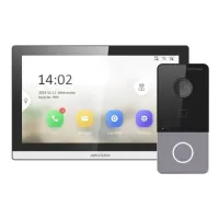Комплект відеодомофону Hikvision WI-FI DS-KV6113-WPE1(C)+DS-KH6350-WТE1 Standart Black (12809)