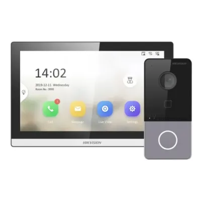 Комплект відеодомофону Hikvision WI-FI DS-KV6113-WPE1(C)+DS-KH6350-WТE1 Standart Black (12809)