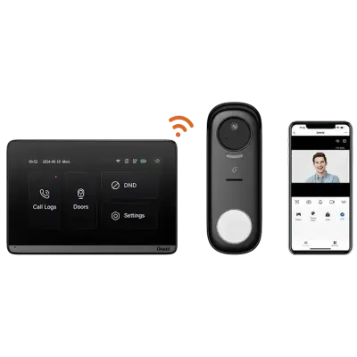 Комплект відеодомофону Dnake DK360W Black (12814) Комплект відеодомофону Dnake DK360W Black (12814)