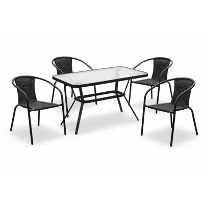 Комплект садовой мебели GardenLine Fenix-4 5 предметов Черный