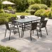 Комплект садовой мебели GardenLine Fenix-6 7 предметов Черный Комплект садовой мебели GardenLine Fenix-6 7 предметов Черный