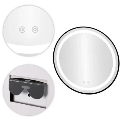 Настінне дзеркало ModernHome by Multistore Anti-Fog LED 80 см Білий (5905817008667) Настінне дзеркало ModernHome by Multistore Anti-Fog LED 80 см Білий (5905817008667)
