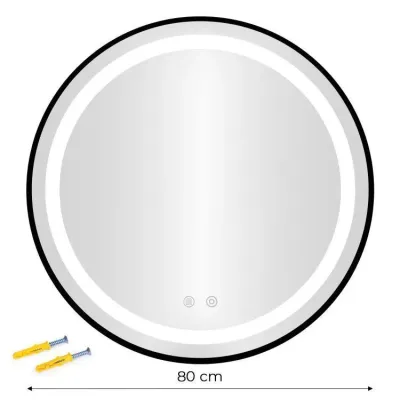 Настінне дзеркало ModernHome by Multistore Anti-Fog LED 80 см Білий (5905817008667) Настінне дзеркало ModernHome by Multistore Anti-Fog LED 80 см Білий (5905817008667)