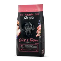 Корм для взрослых собак Fitmin dog For Life Duck & Turkey с уткой и индейкой 12 кг (511114057)