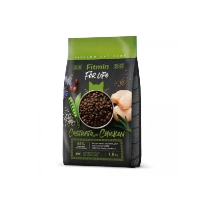Сухой корм для стерилизованных кошек Fitmin cat For Life Castrate Chicken с курицей 1.8 кг (512114019)