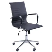 Крісло AMF Slim LB Хром Tilt Неаполь-20 Чорний (236374)