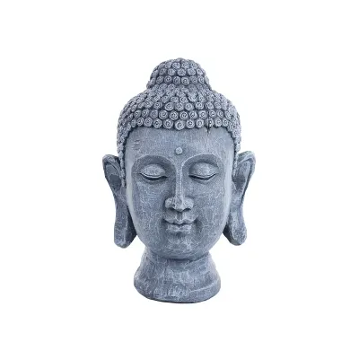 Інтер'єрна статуетка Sabefet Голова Будди 30х20 см Сірий (270265)